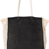 Sac Jute & Filet Coton 37 x 42 x 20 cm