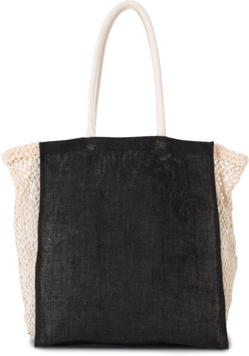 Sac Jute & Filet Coton 37 x 42 x 20 cm