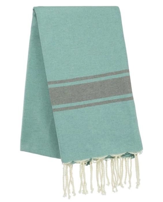 Fouta tissage à plat avec franges