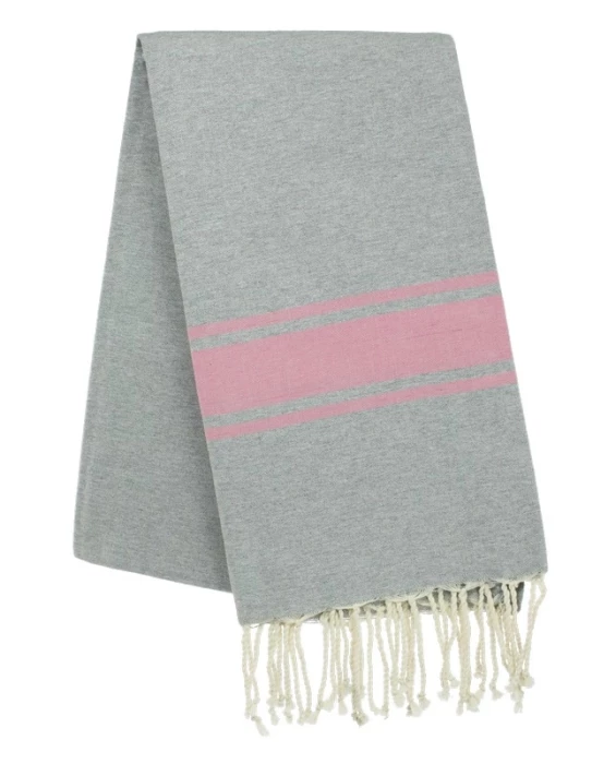 Fouta tissage à plat avec franges