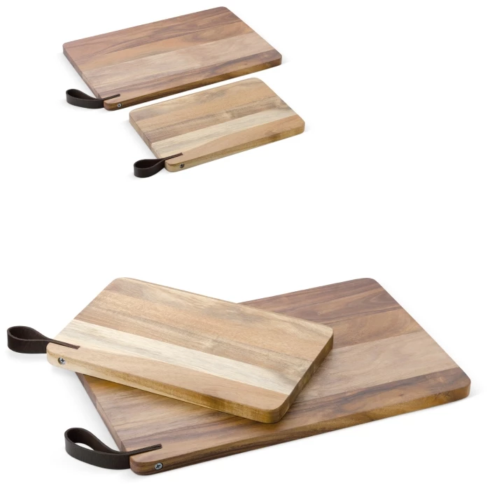 Set planches à découper en bois d'acacia