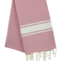 Fouta tissage à plat avec franges