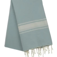 Fouta tissage à plat avec franges