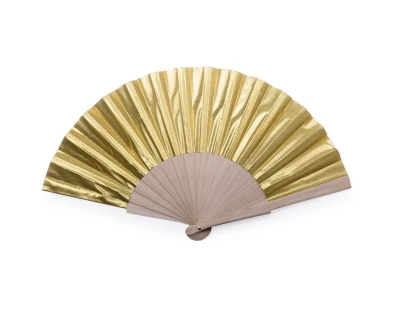 Metallic wood fan