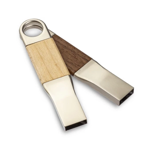 Clé USB en métal et bois