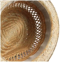 Natural straw openwork hat