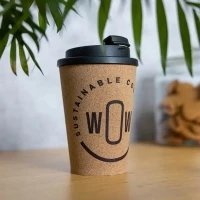 Biodegradable cork and PLA mug