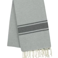 Fouta tissage à plat avec franges