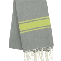 Fouta tissage à plat avec franges