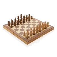 Jeu d'echecs pliable en bois 