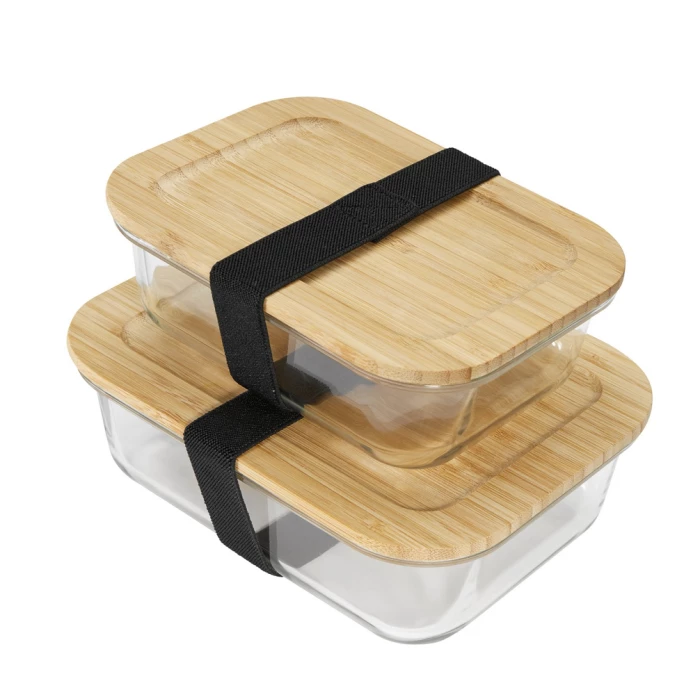 Lunch box en verre et bambou