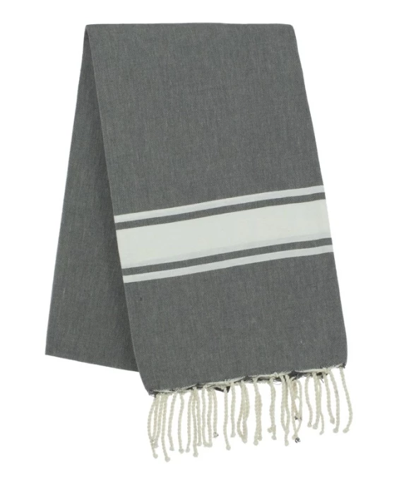 Fouta tissage à plat avec franges