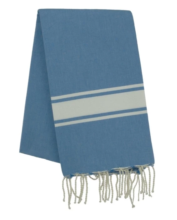 Fouta tissage à plat avec franges