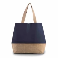 Jute & cotton beach bag 53 x 40 x 15 cm