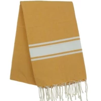 Fouta tissage à plat avec franges