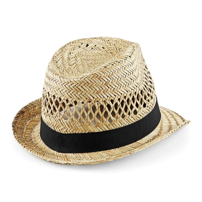 Natural straw openwork hat