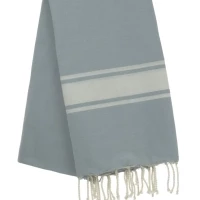 Fouta tissage à plat avec franges