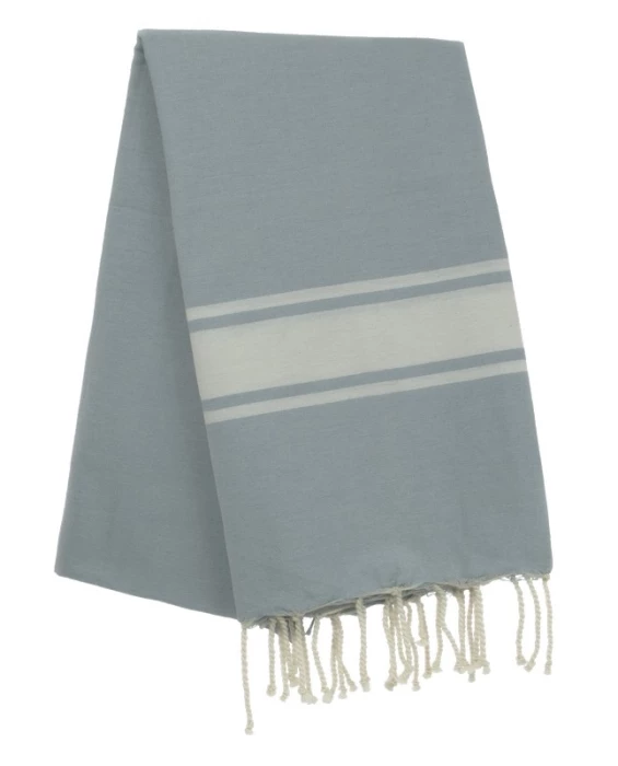 Fouta tissage à plat avec franges