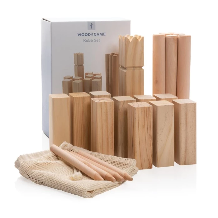 Jeu de kubb en bois