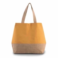 Jute & cotton beach bag 53 x 40 x 15 cm