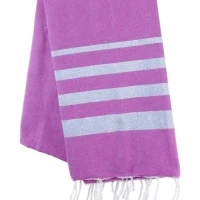 Fouta coton et lurex brodée personnalisable 