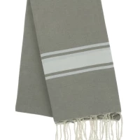 Fouta tissage à plat avec franges