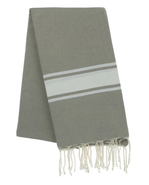 Fouta tissage à plat avec franges