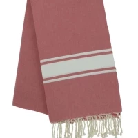 Fouta tissage à plat avec franges