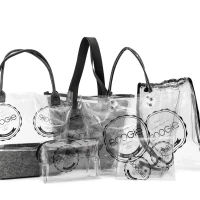 Sac transparent feutrine 25 x 33 x 14 cm