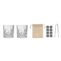 Coffret verres & glaçons de pierre 