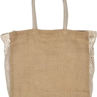 Sac Jute & Filet Coton 37 x 42 x 20 cm