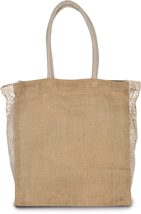 Sac Jute & Filet Coton 37 x 42 x 20 cm