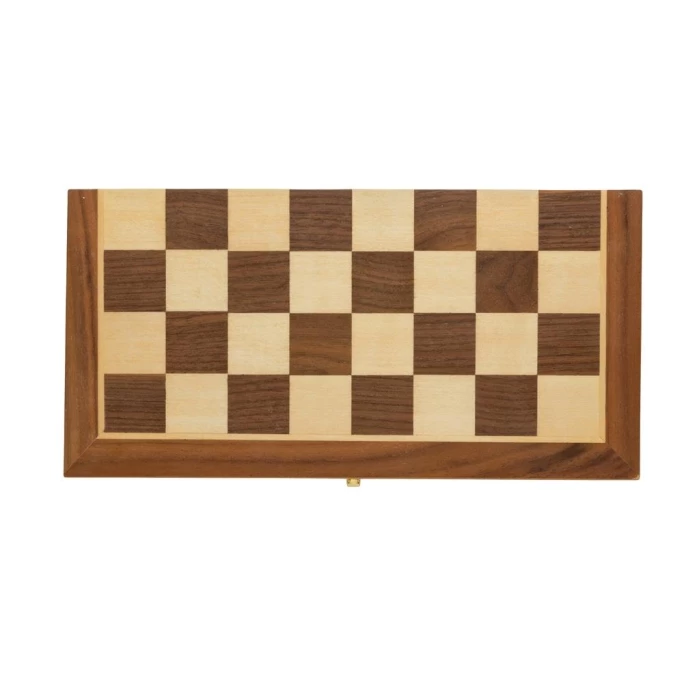 Jeu d'echecs pliable en bois 