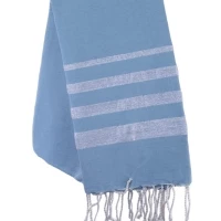 Fouta coton et lurex brodée personnalisable 