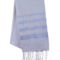 Fouta coton et lurex brodée personnalisable 