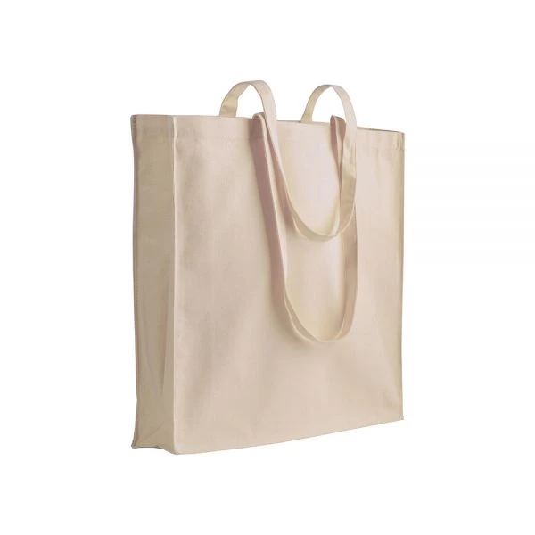 Sac coton anses longues 220gr 38 x 42 x 8 cm