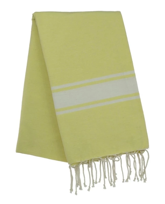 Fouta tissage à plat avec franges