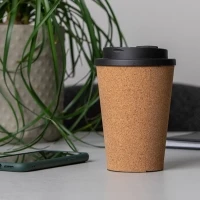 Biodegradable cork and PLA mug
