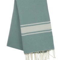 Fouta tissage à plat avec franges