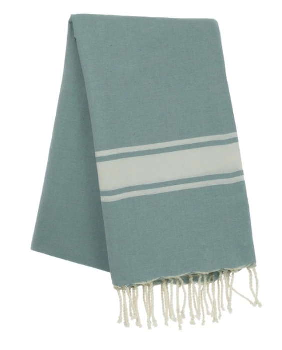 Fouta tissage à plat avec franges