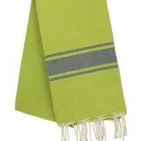 Fouta tissage à plat avec franges