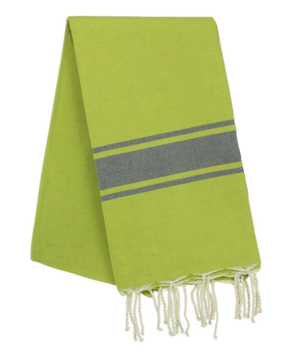 Fouta tissage à plat avec franges