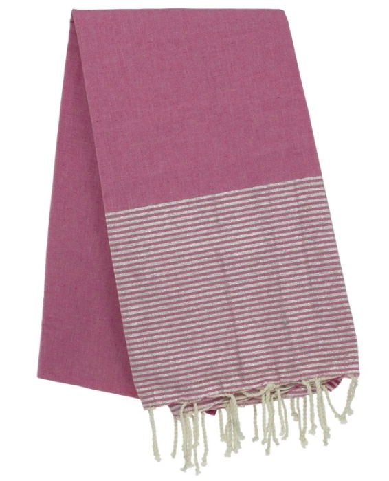 Fouta nid d\'abeille et lurex