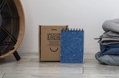 Carnets à spirale en textile recyclé