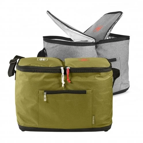 Double-compartment cooler bag