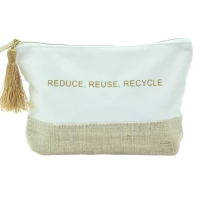 Trousse jute & coton recyclé  22 x 16 x 5 cm