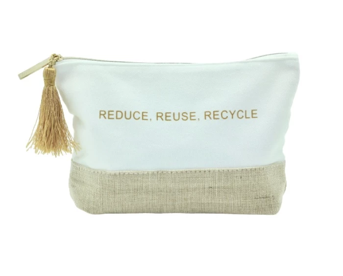 Trousse jute & coton recyclé  22 x 16 x 5 cm