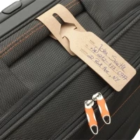 Leather luggage tag