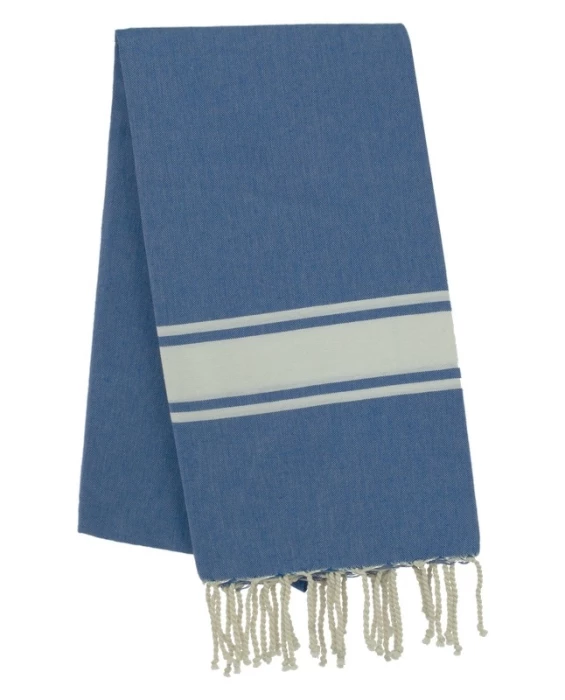 Fouta tissage à plat avec franges