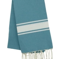 Fouta tissage à plat avec franges